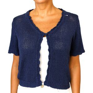 Vintage NWOT Sag Harbor Knit Cardigan Purple Single Button Classic Layering Sz S